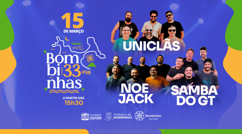 Bombinhas festeja su 33° aniversario con todo en marzo